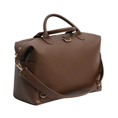 Women’s Large Vegan Leather Work Tote Bag with Zipper