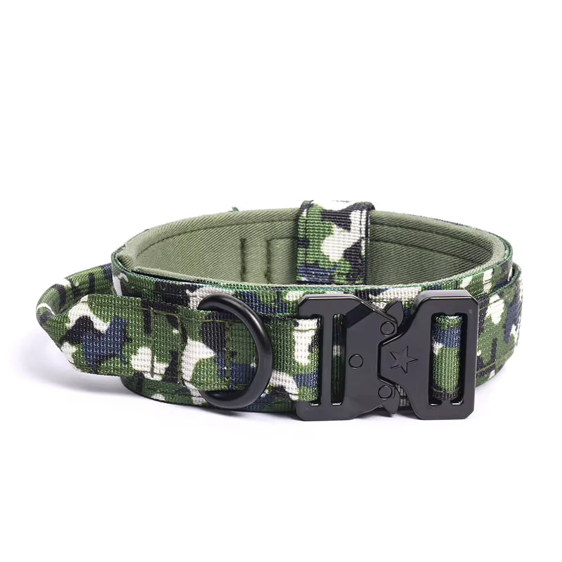 Durable Nylon Tactical Dog Collar for Secure Handling
