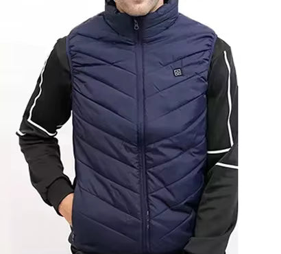 Men Zone Heated Puffer Vest, Wind Resistant