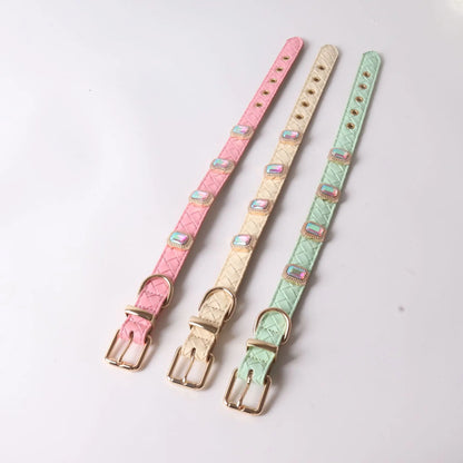 Braided PU Leather Collar for Dogs and Cats with Metal Buckle