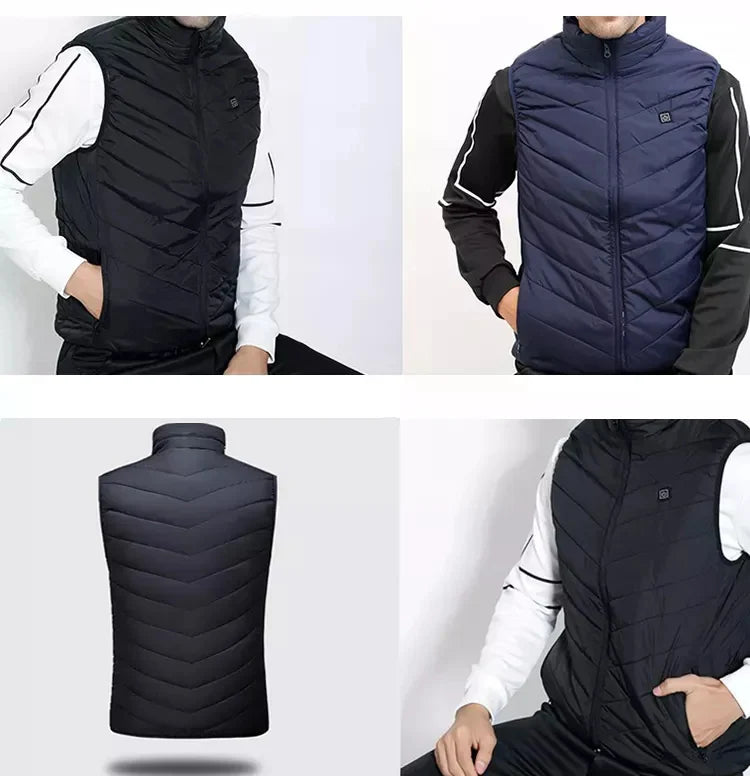 Men Zone Heated Puffer Vest, Wind Resistant