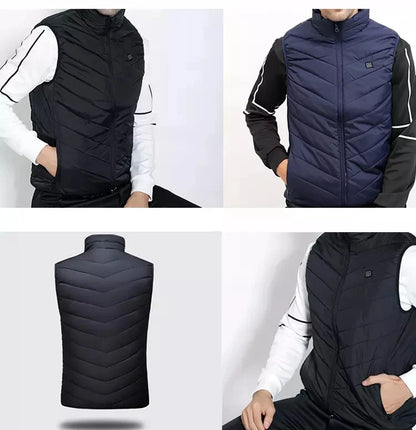 Men Zone Heated Puffer Vest, Wind Resistant