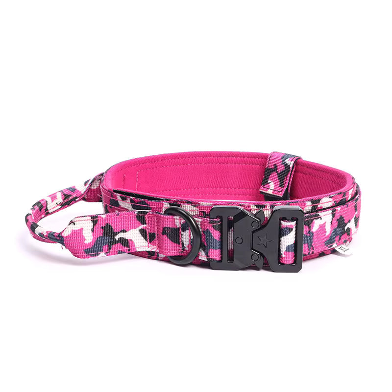 Durable Nylon Tactical Dog Collar for Secure Handling